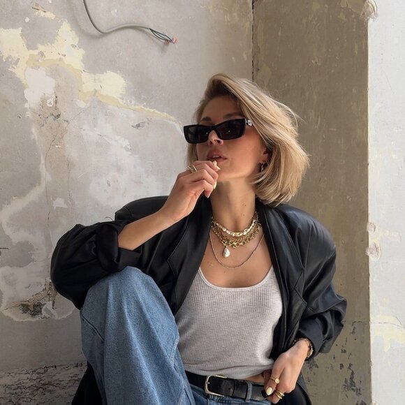 Gucci GG1681S 003 Cat Eye Sunglasses - Havana/Grey with Silver Mirror - Picture 7 of 14